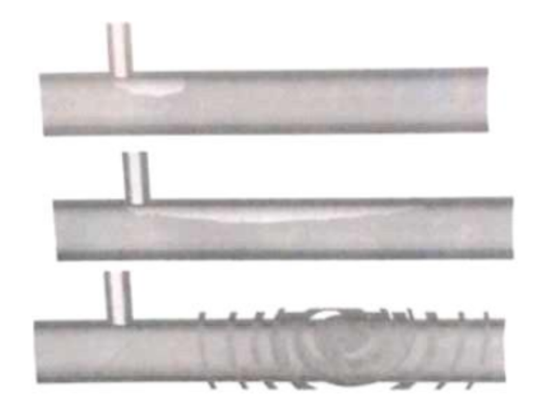 Water hammer occurs when steam condenses rapidly