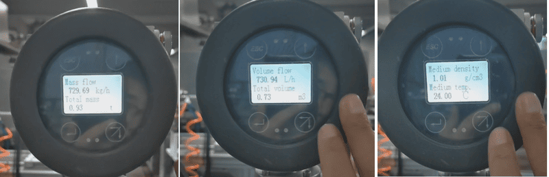 oriolis flow meter for slurry flow measurement