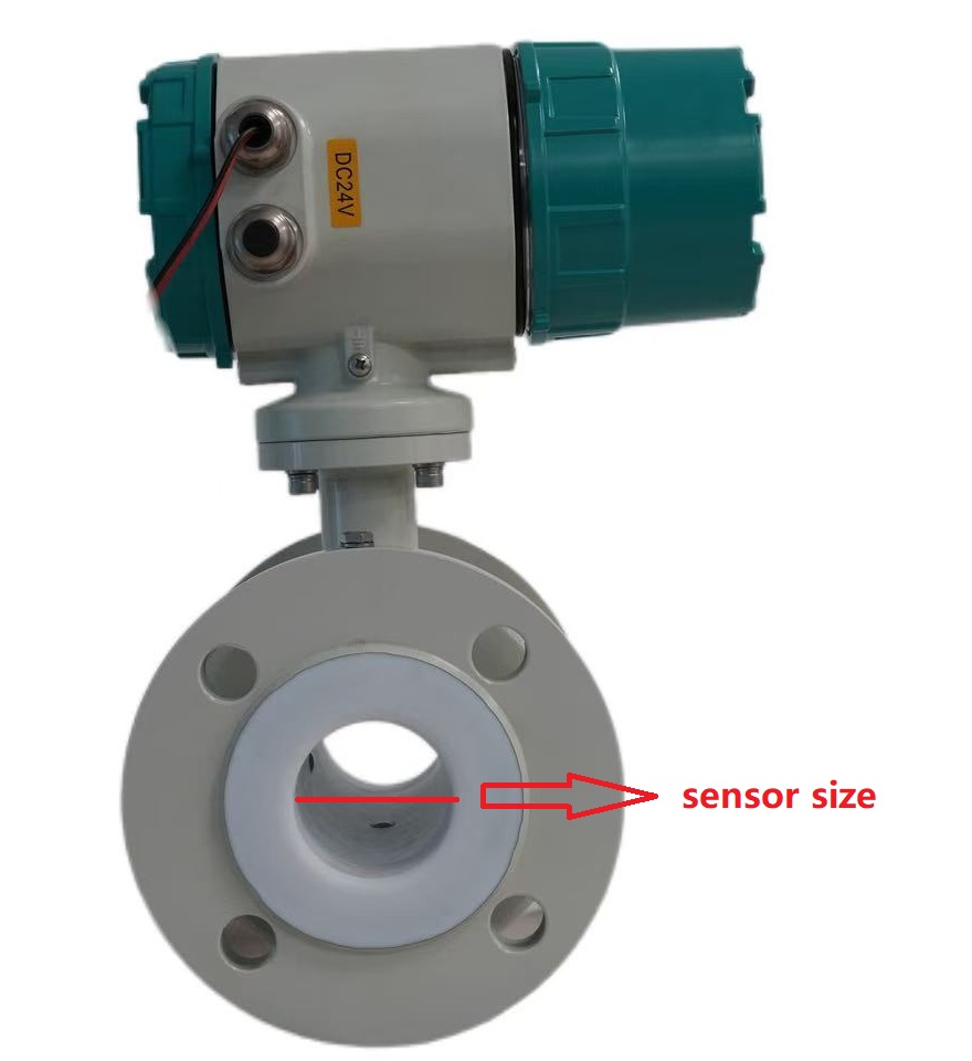 Ukuran sensor aliran air garam Salt water flow sensor size