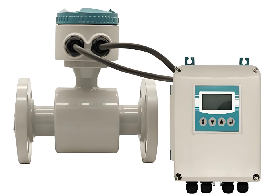 Pengukur aliran magnetik tampilan jarak jauh untuk air garam Remote display magnetic flow meter for salt water