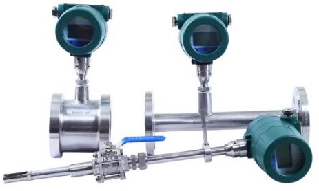 Thermal masss flow meter for compressed air
